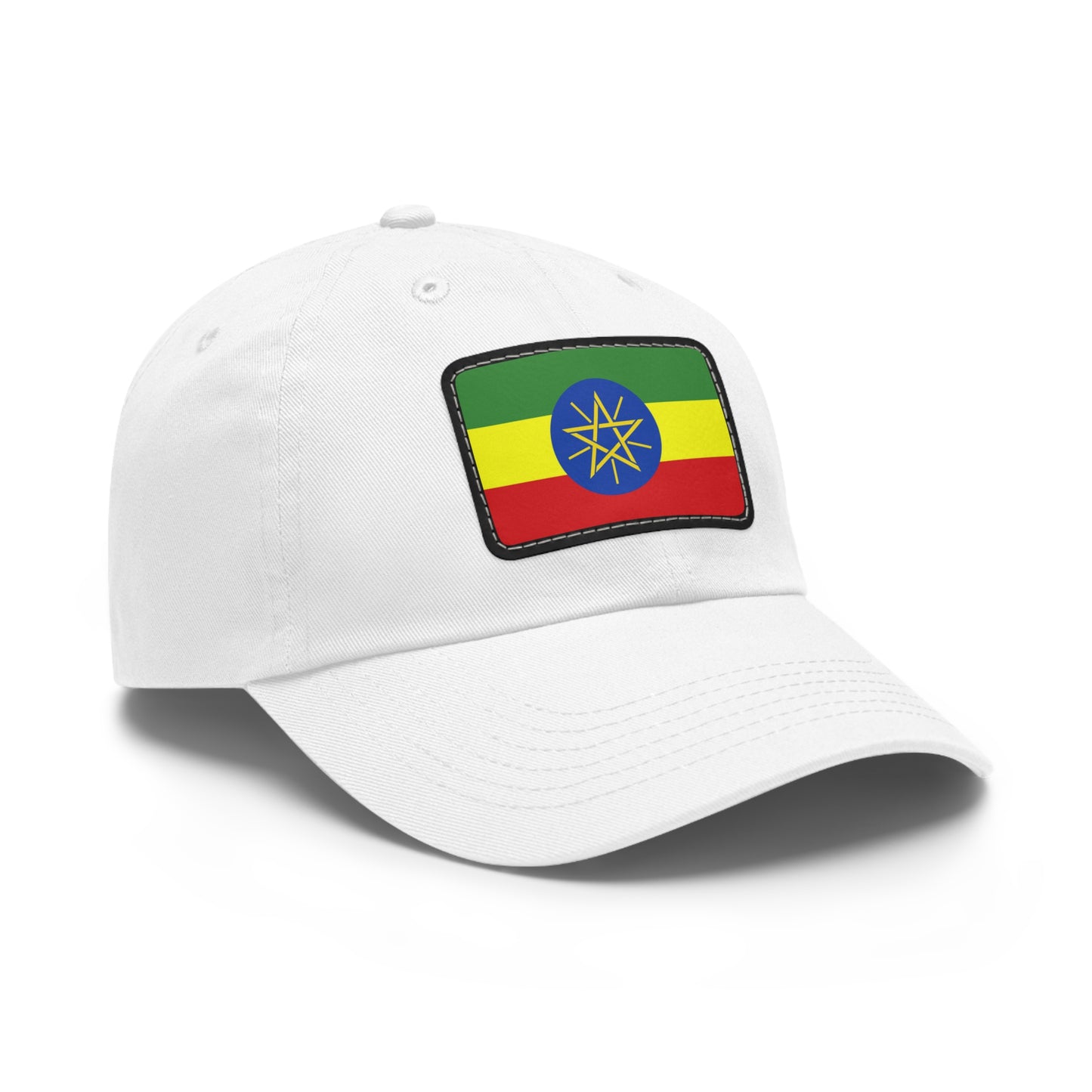 Flag Village Ethiopia Flag Hat Cap with Leather Patch