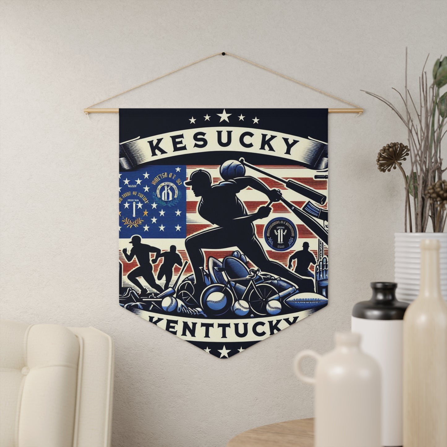 Flag Village Kentucky State Flag Pennant Sporting Home Wall decoration KY0002