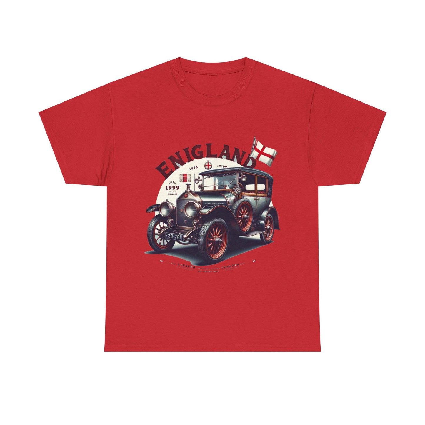 Flag Village UK Vintage Car Flag T-SHIRT Heavy Cotton Tee UK0020