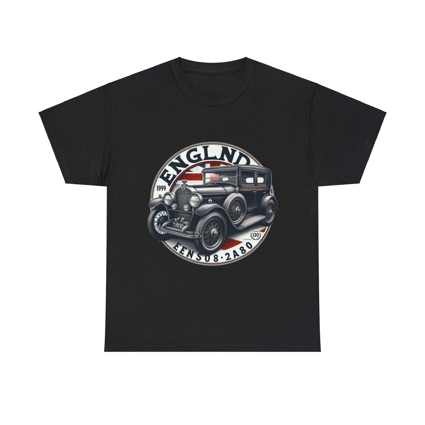 Flag Village UK Vintage Car Flag T-SHIRT Heavy Cotton Tee UK0017