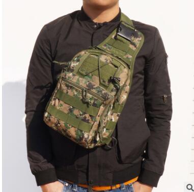 Flag Village Hot Style Canvas Riding Pack Camouflage Field Sports Small Chest Bag Single Shoulder Oblique Cross Outdoor Tactical Package.
