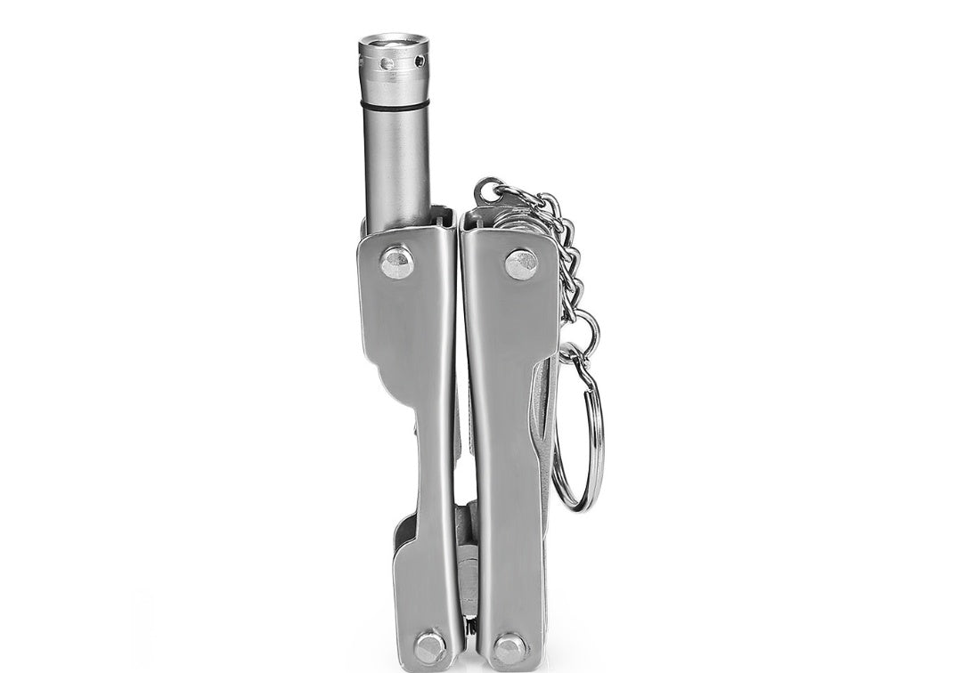 Flag Village Outdoor SOS box emergency box small iron box camping multi-purpose tool emergency equipment set