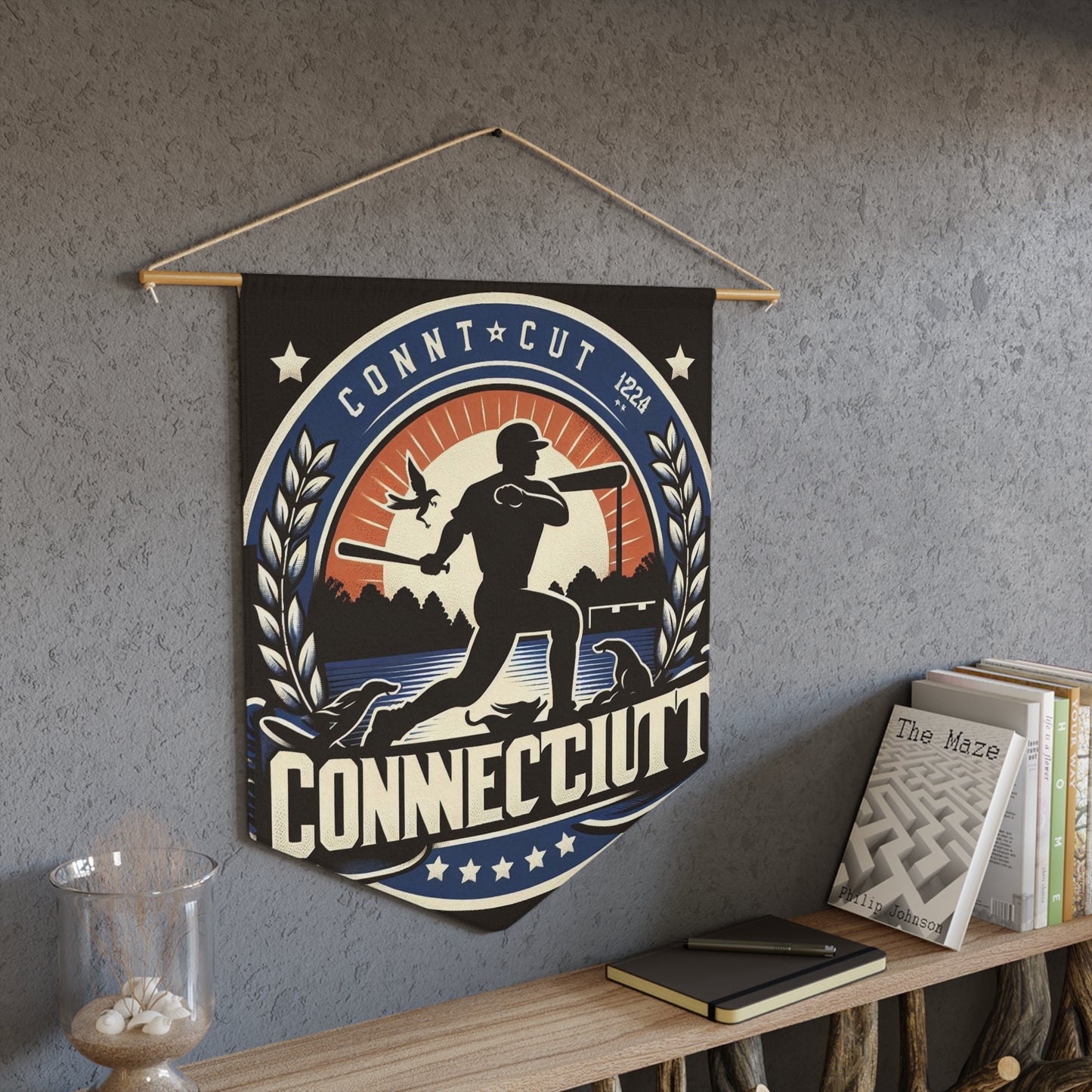 Flag Village Connecticut State Flag Pennant Sporting Home Wall decoration CT0001