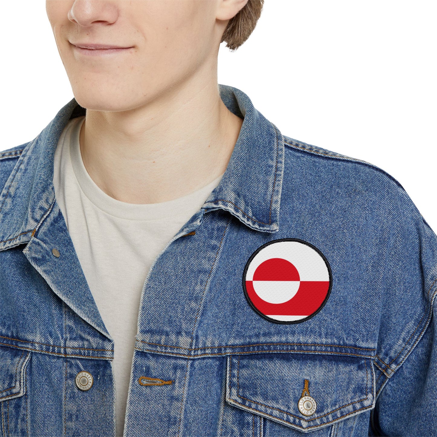 Flag Village Greenland Flag Embroidery Iron-On Patches