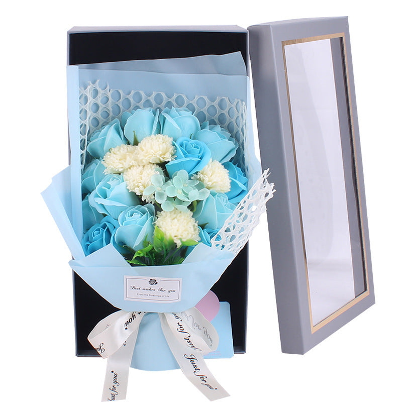 Flag Village Valentine's Day Gift 19 Rose Soap Bouquet Gift Box