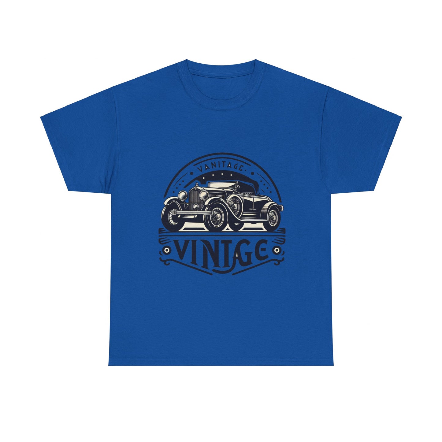 Flag Village USA Vintage Car Flag T-SHIRT Heavy Cotton Tee USA0007