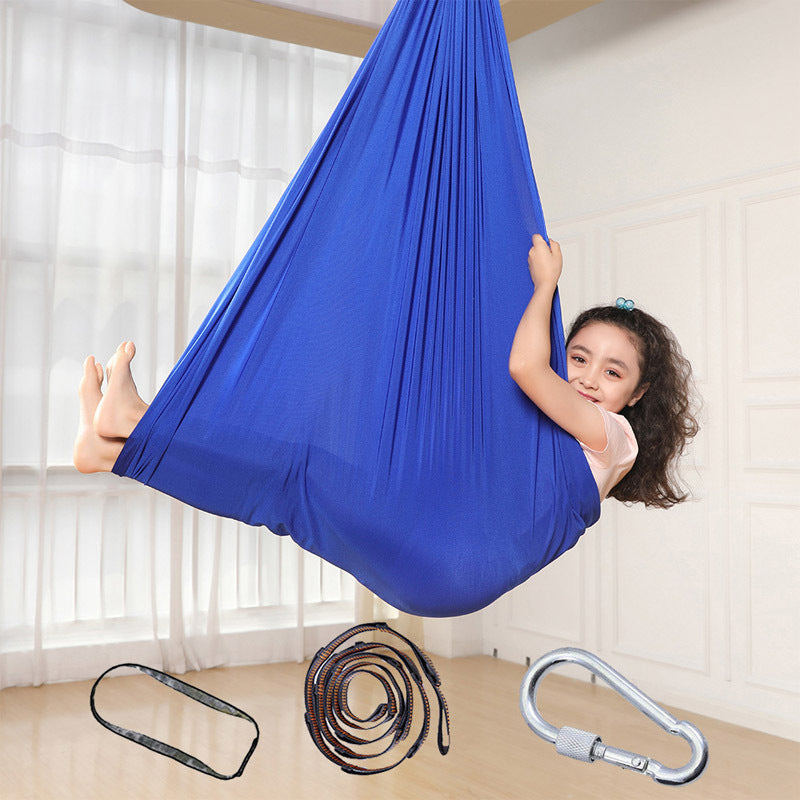 Flag Village Kids Cotton Outdoor Indoor Swing Hammock For Cuddle Up To Sensory Child Therapy Soft Elastic Parcel Steady Seat