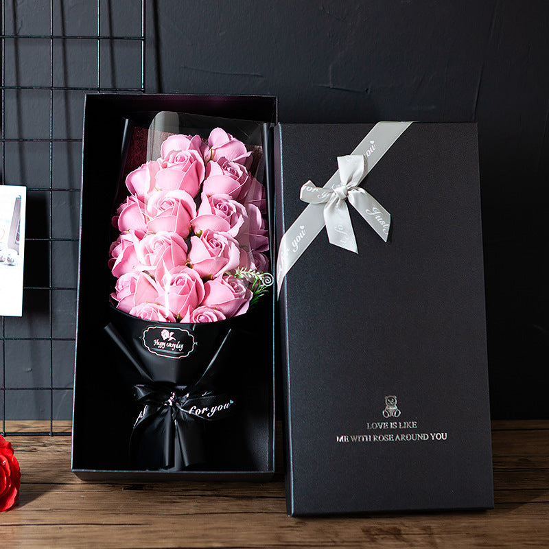 Flag Village 18 soap roses bouquet gift box