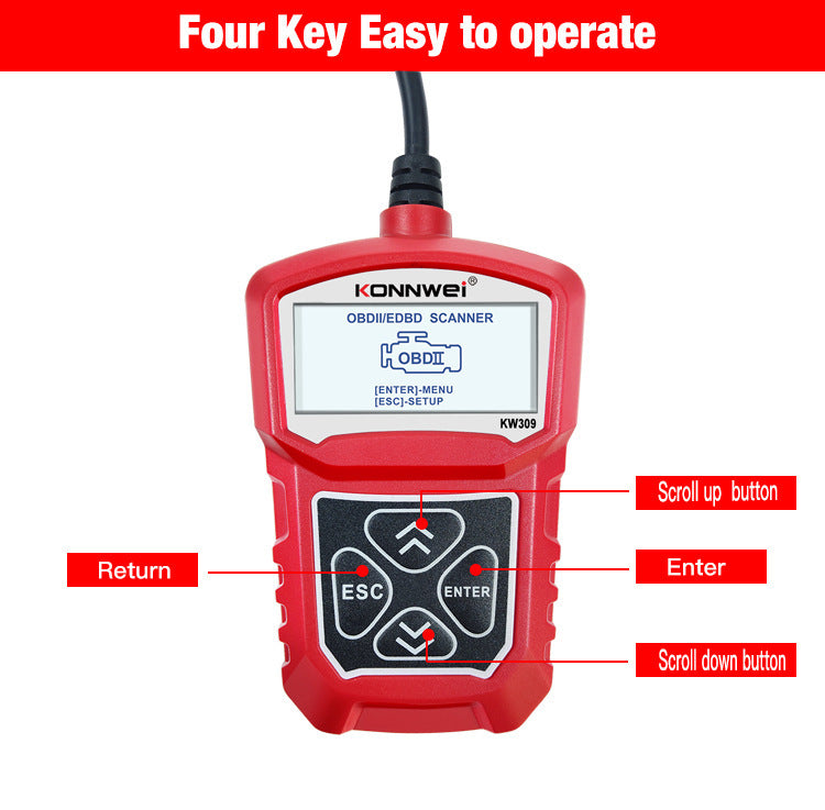 Flag Village Auto Tools KW310 Car Diagnostic Scanner Scanner Barcode Reader Tool