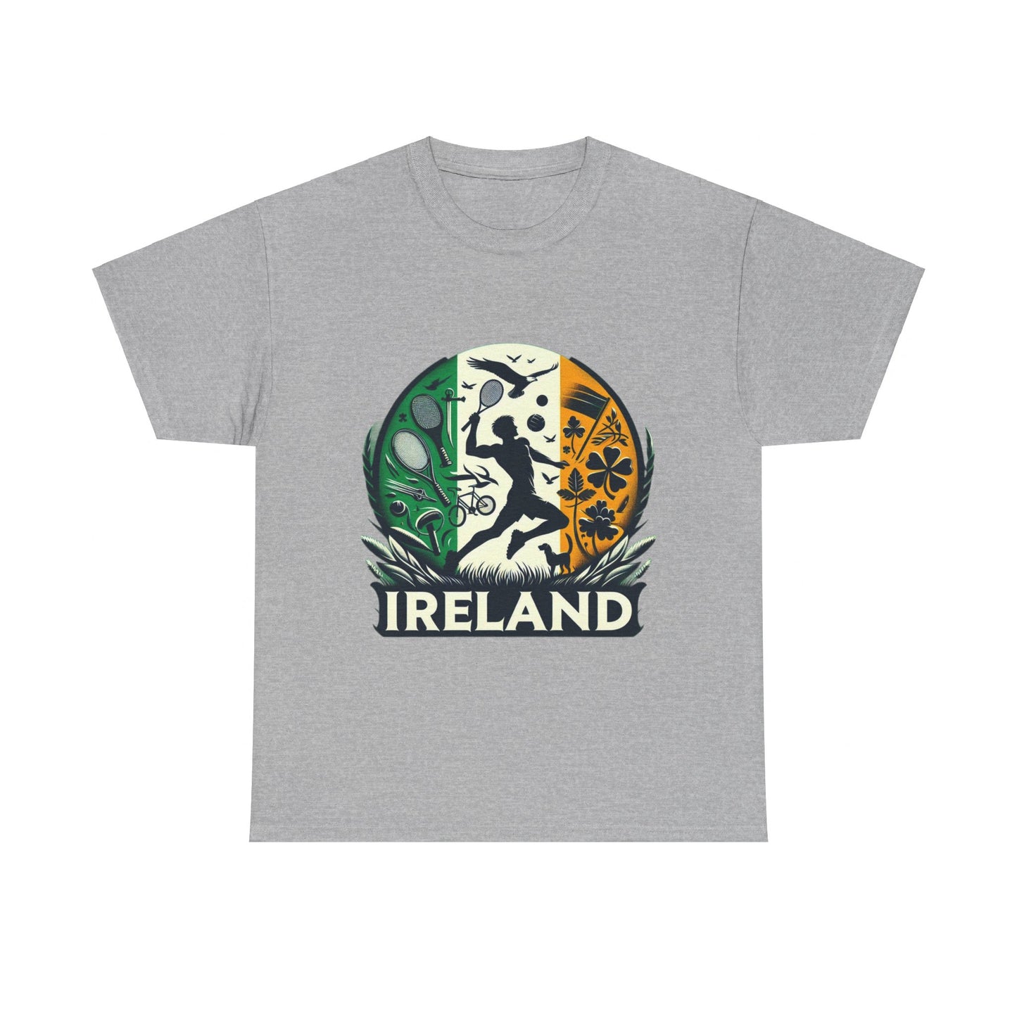 Flag Village Ireland Sporting Flag T-SHIRT Heavy Cotton Tee IRL0004