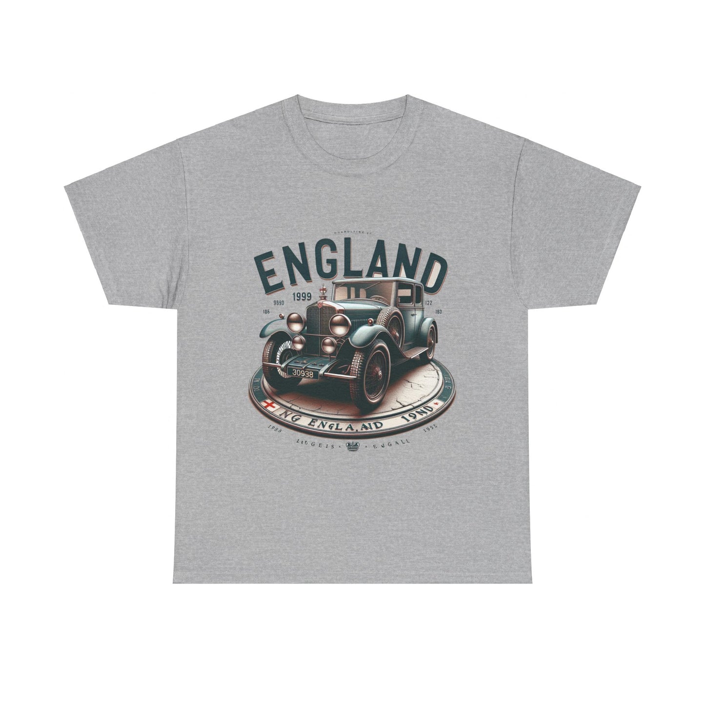 Flag Village UK Vintage Car Flag T-SHIRT Heavy Cotton Tee UK0018