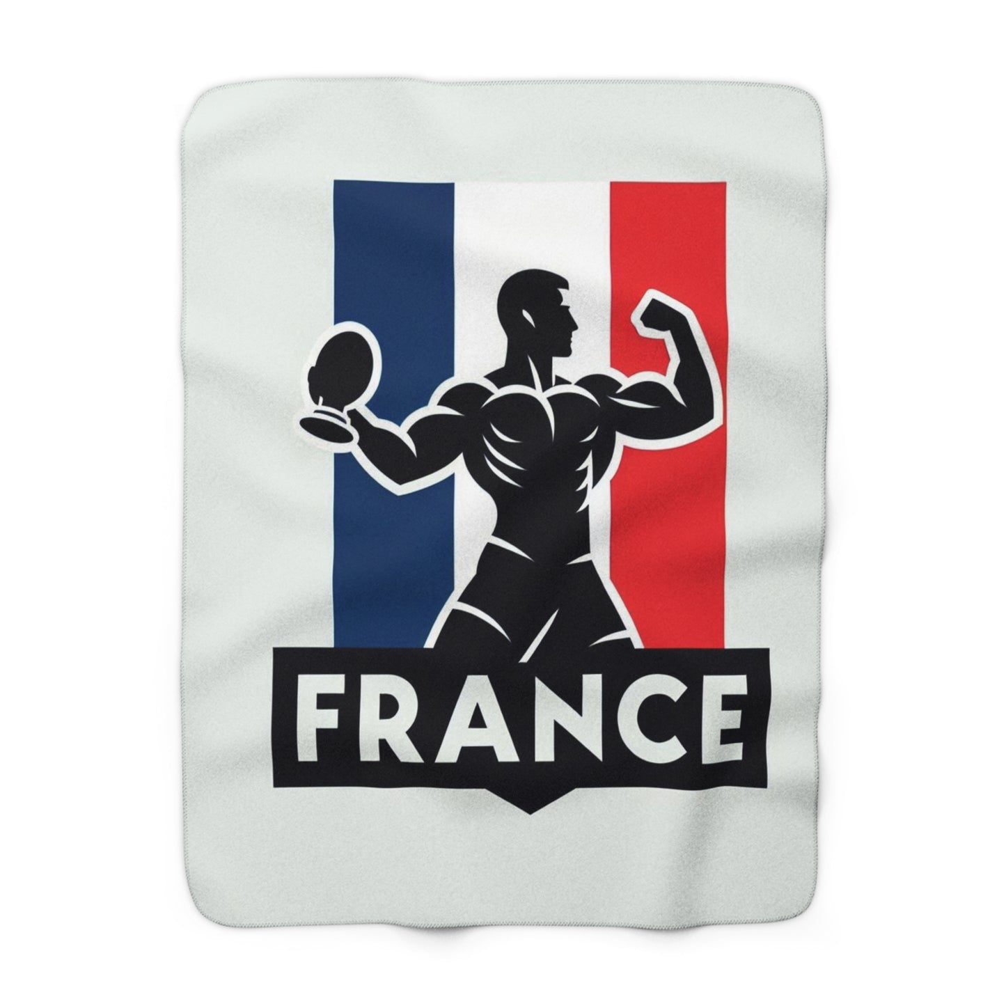 Flag Village France Sporting Flag Sherpa Fleece Blanket FRA0012