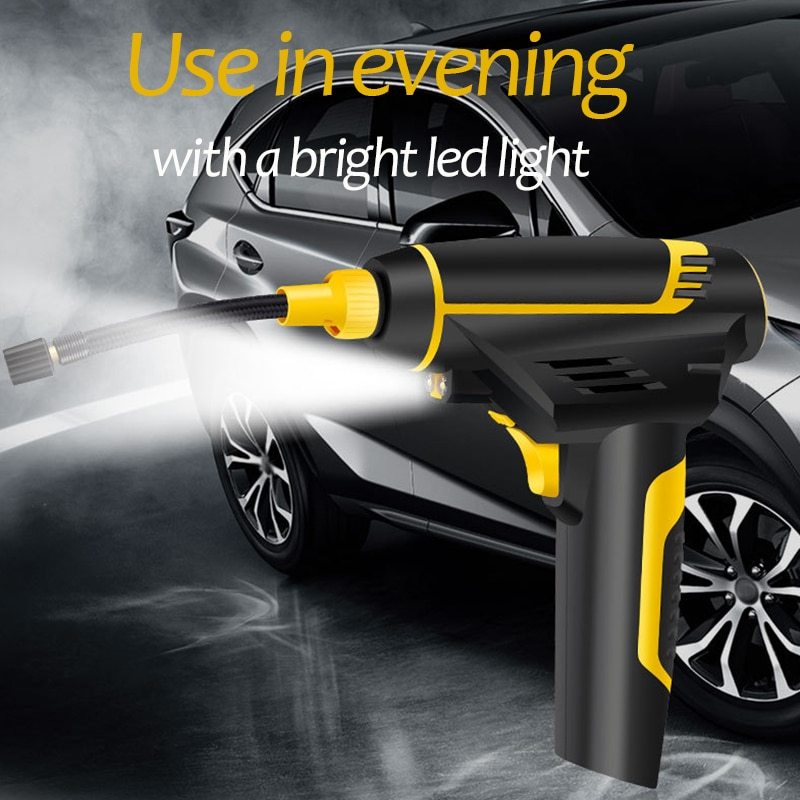 Flag Village Auto Tools Automatic Portable Handheld Digital LED Smart Car Air Compressor Pump