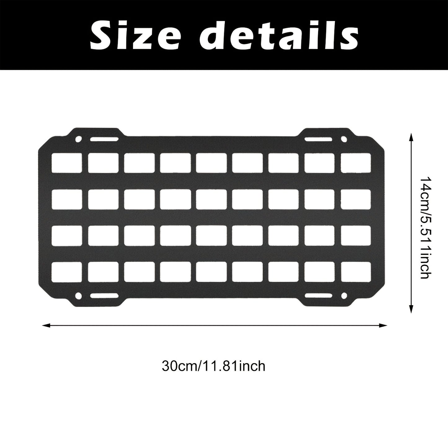 Flag Village Auto Tools Car Visor Sun Visor Organiser Molle Rigid Plate Vehicle Car Truck Sun Protection Storage Holder Carrier For Tactical Equipment Molle Bag EDC Tools Car Interior Accessories