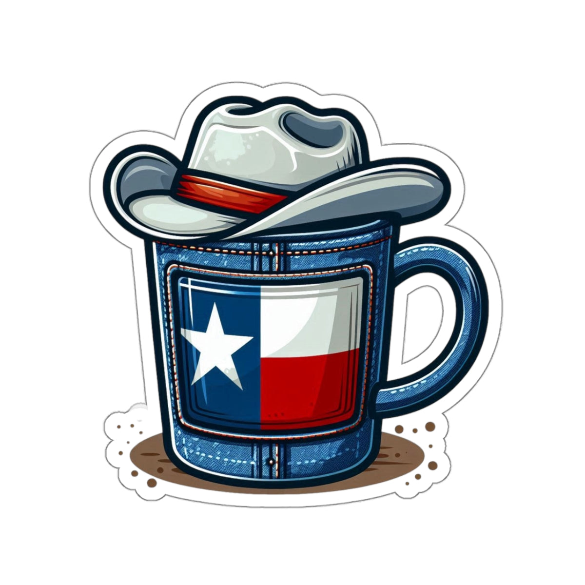 Flag Village USA TEXAS State Flag Sticker 2", 3", 4", 6" TX01