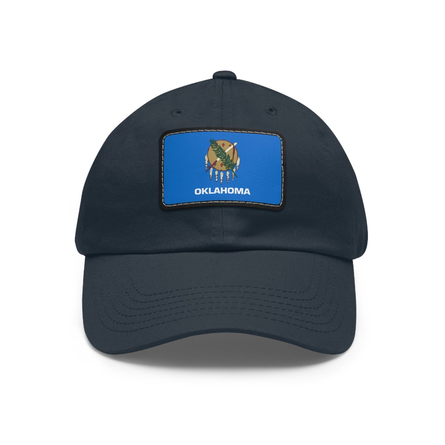 Flag Village USA Oklahoma State Flag Hat Cap with Leather Patch