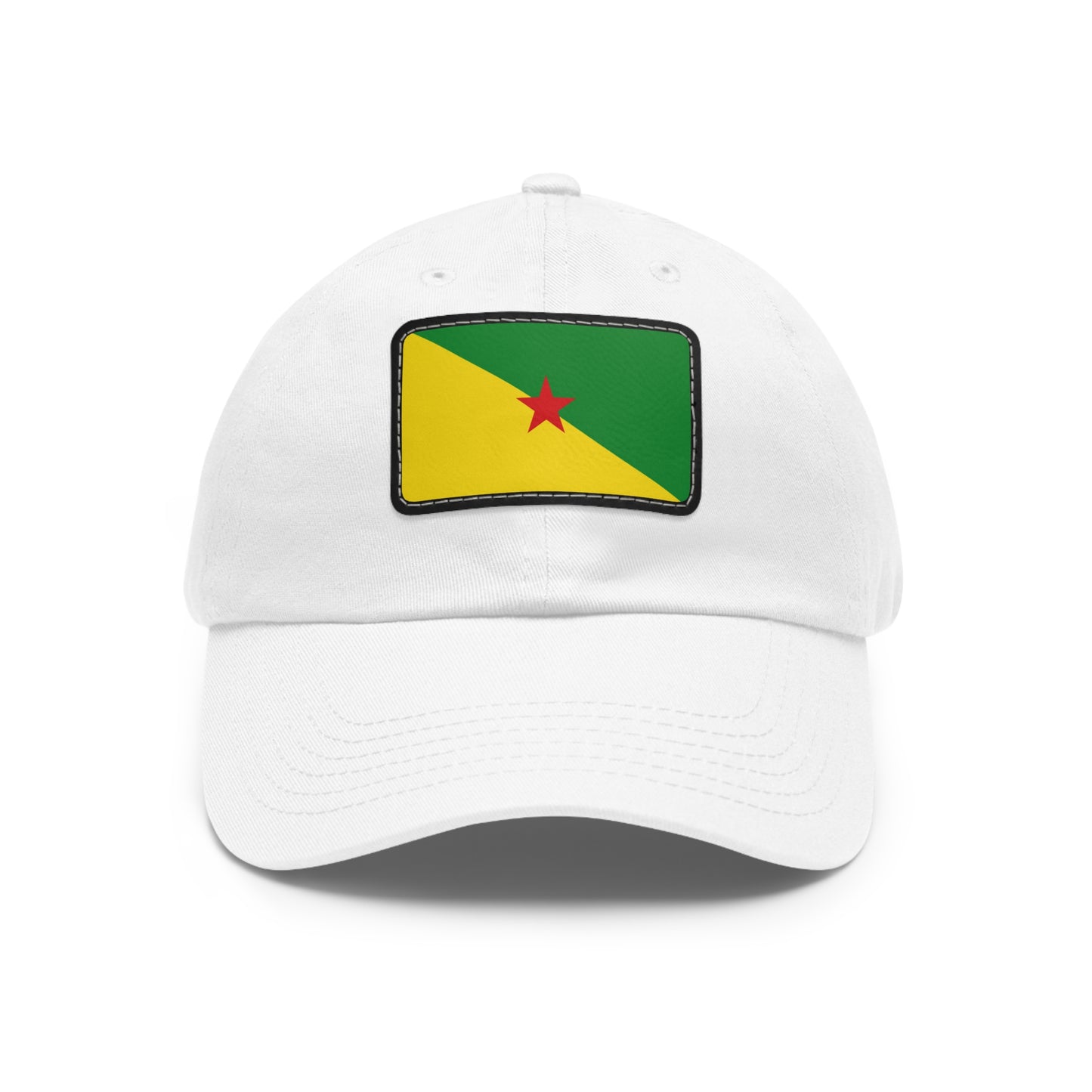 Flag Village Guiana(French Guiana) Flag Hat Cap with Leather Patch