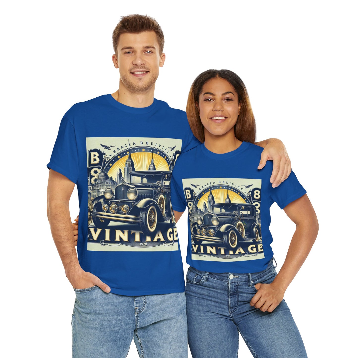Flag Village Brazil Vintage Car Flag T-SHIRT Heavy Cotton Tee BRA0015