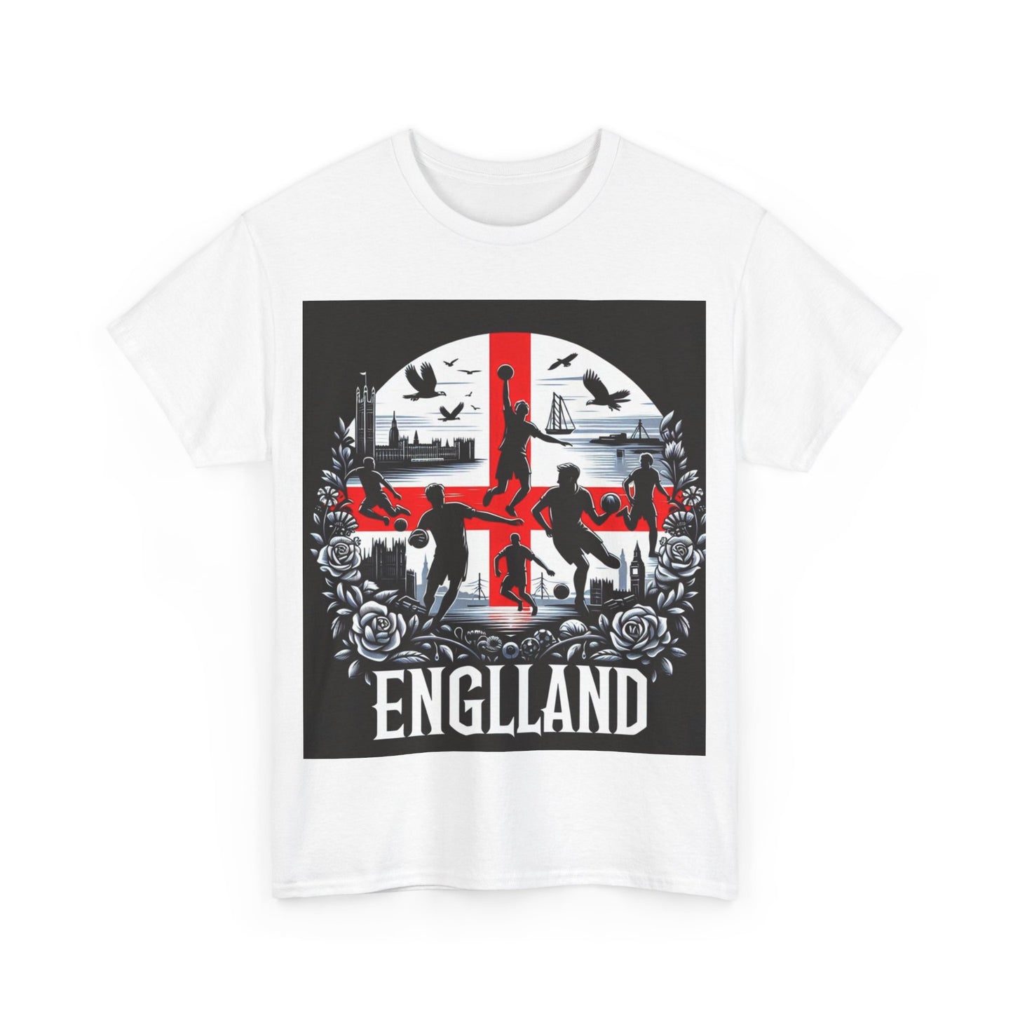 Flag Village England Sporting Flag T-SHIRT Heavy Cotton Tee GBR0010