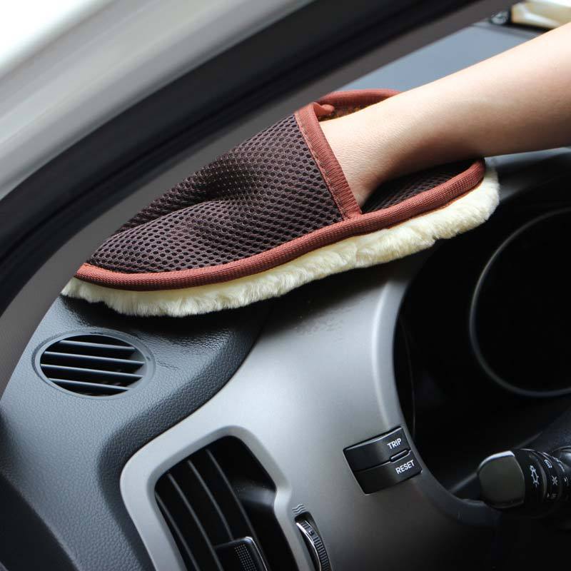 Flag Village Auto Tools Car type soft hair car wash cleaning gloves car motorcycle car wash car care cleaning tools