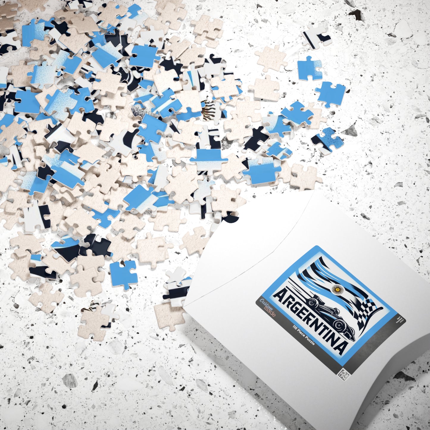 Flag Village ARGENTINA Racing Car Sporting Flag Puzzle (110, 252, 520, 1014-piece) ARG0010