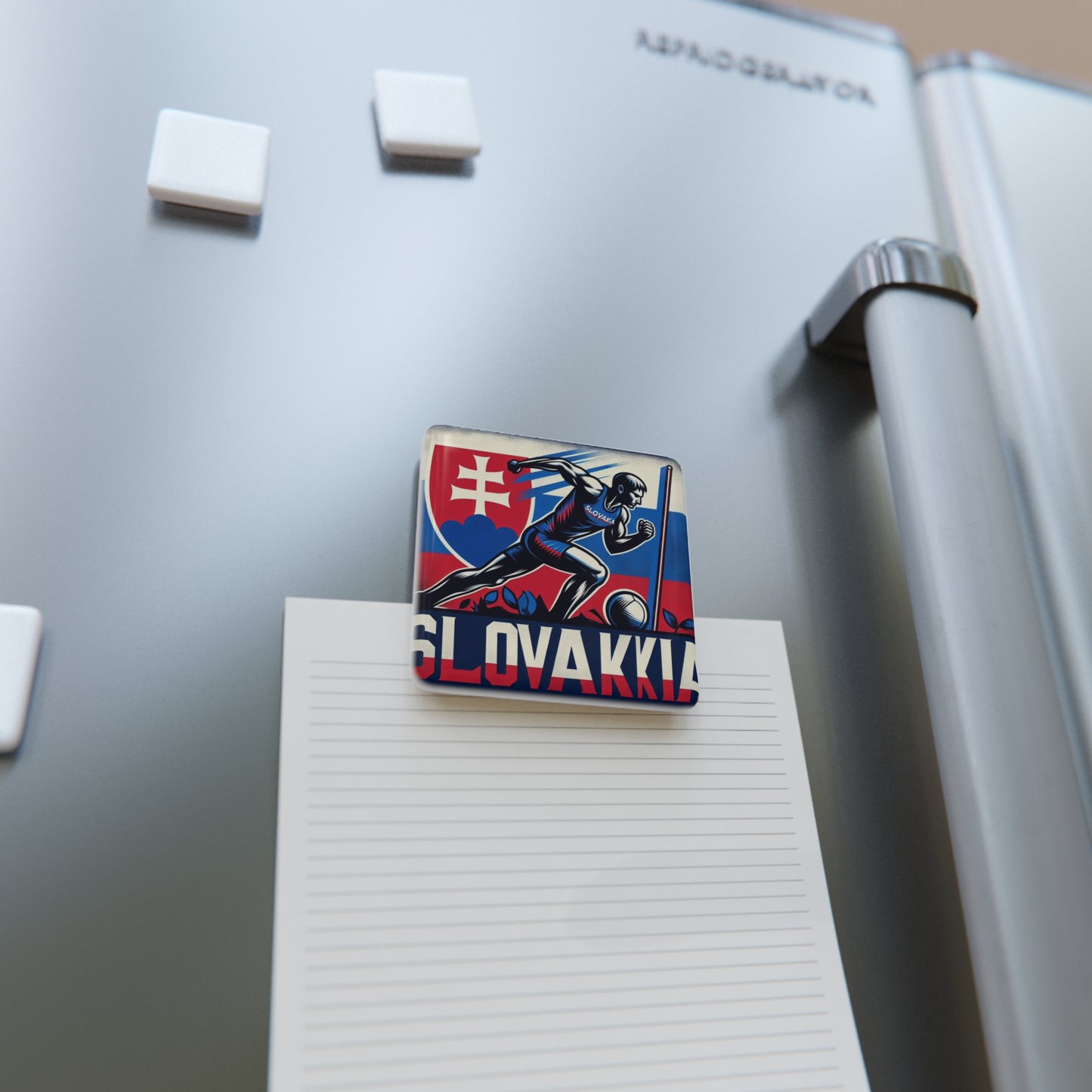 Flag Village Slovakia Flag Sporting Porcelain Magnet, Square SVK0004