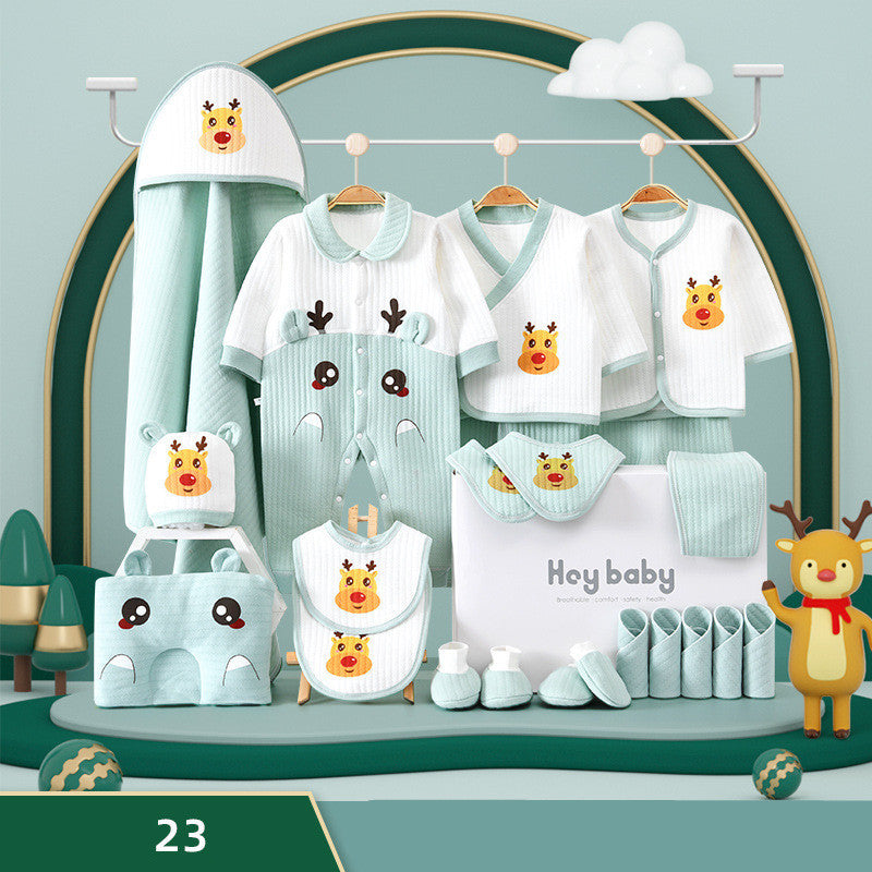 Flag Village Pure Cotton Baby Clothes Set Gift Box