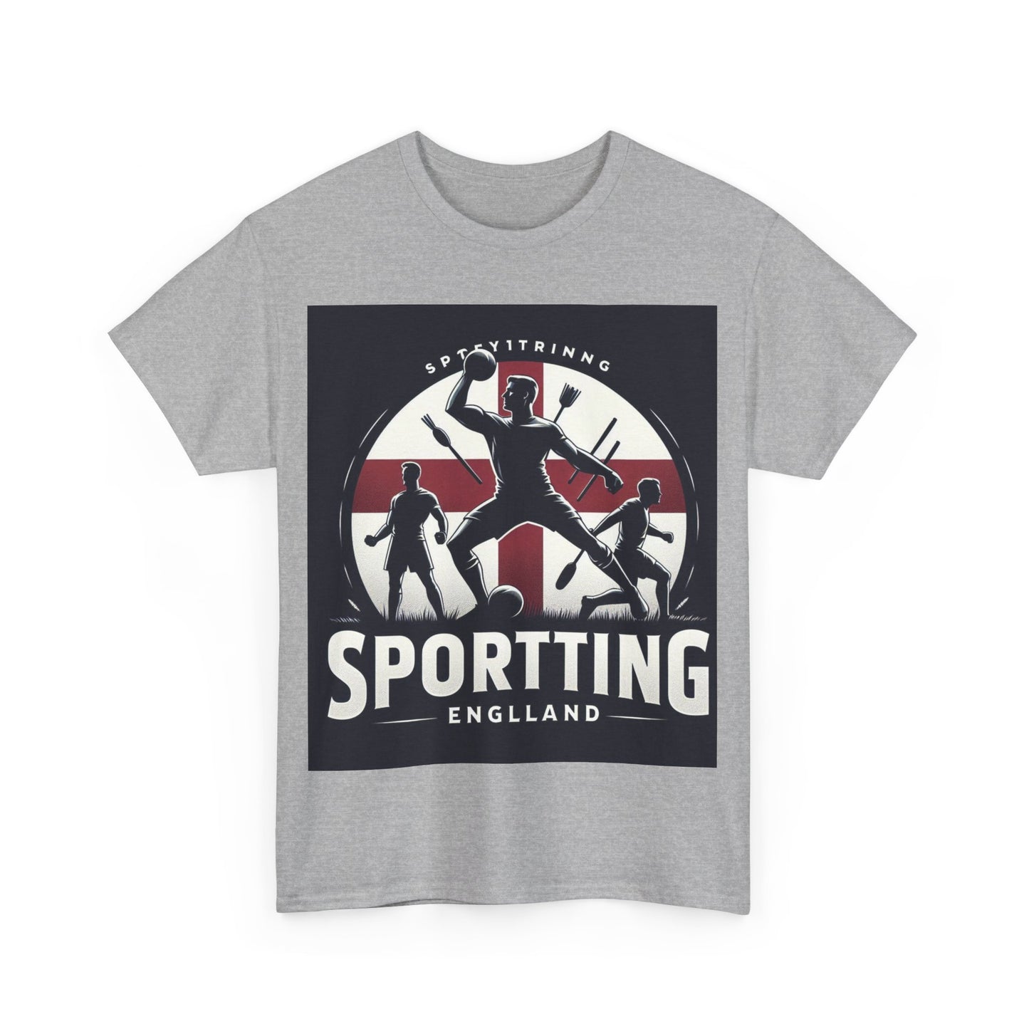 Flag Village England Sporting Flag T-SHIRT Heavy Cotton Tee GBR0002