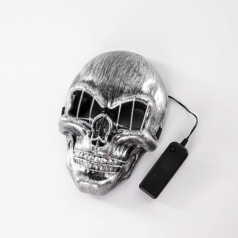 Flag Village LED Halloween Face Mask Luminous Skull Cold Light Masks Dance Party Bar Disco Mask Accessories Gifts Halloween Masks