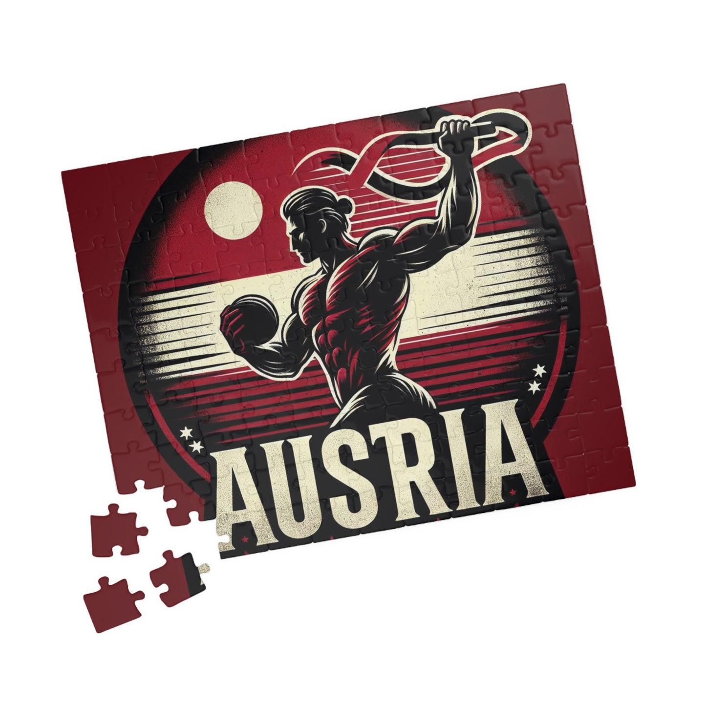 Flag Village Austria Sporting Flag Puzzle (110, 252, 520, 1014-piece) AUT0004