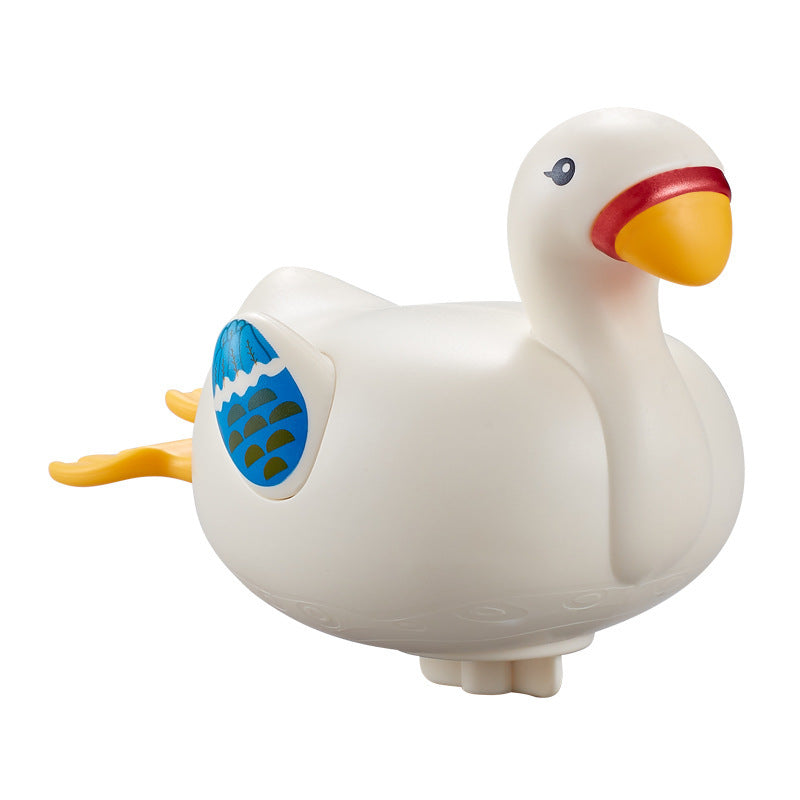 Flag Village Baby Bath Toys Cute Cartoon Goose Dolphin Swimming Wind-up Clockwork Infant Children Water Toys Gifts Kids Showering Toys