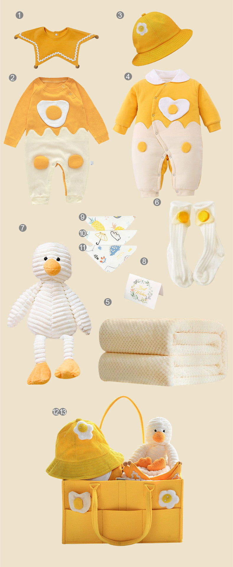 Flag Village Newborn Gift Box Summer Baby Suit Newborn Dress Princess Full Moon Gift Newborn Baby Supplies