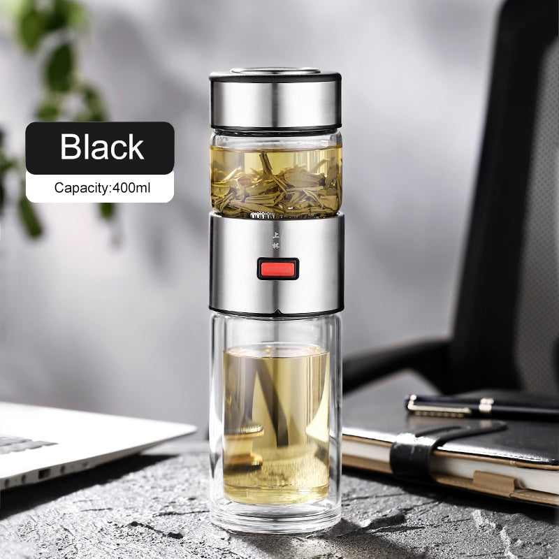 Flag Village Car Tea And Water Separation Glass Portable Gift Box Set