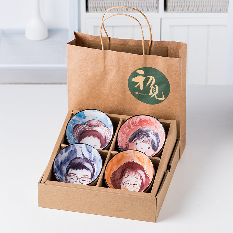Flag Village Gift Cartoon Tableware Tableware Gift Box Set