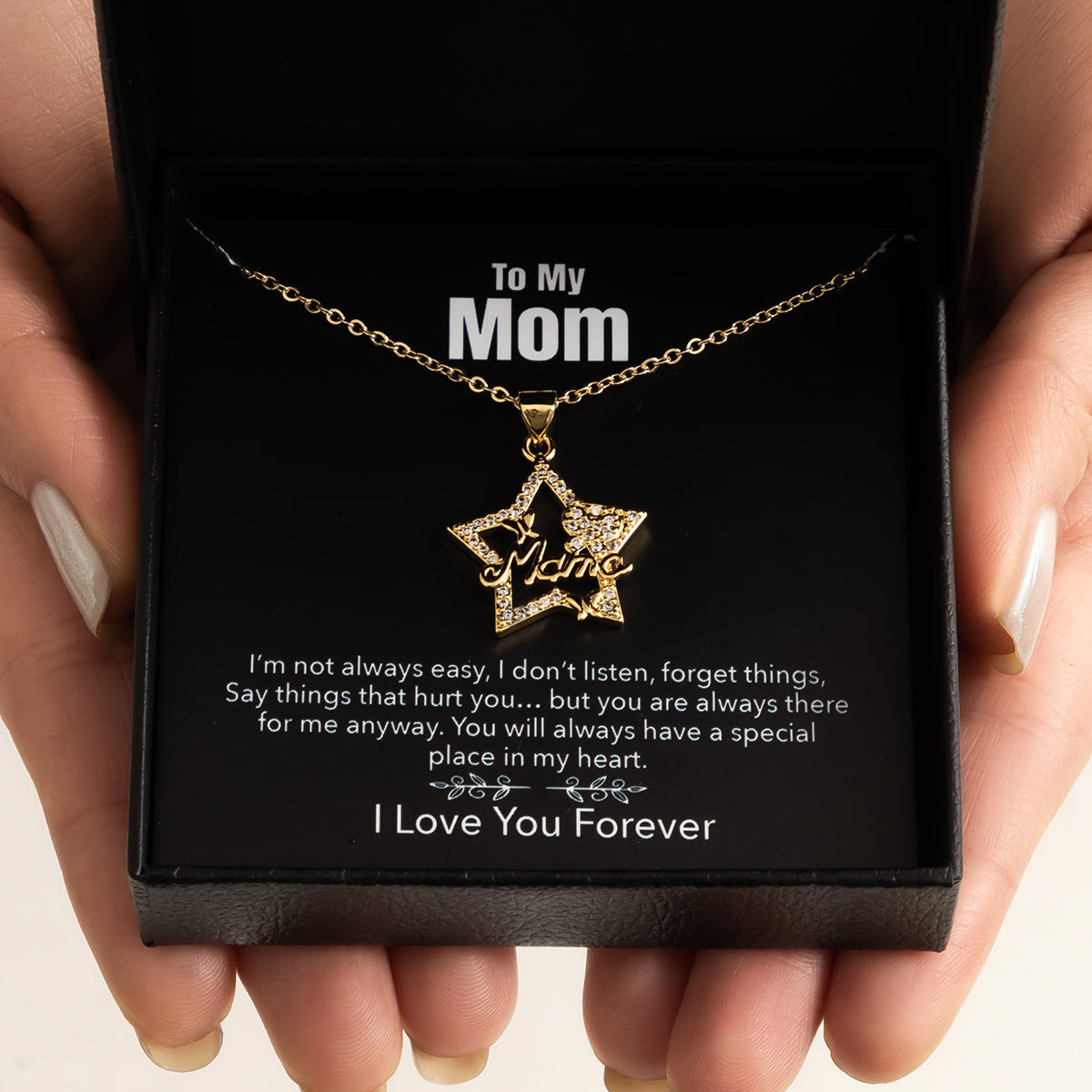 Flag Village Mother's Day Necklace Gift Box Love Necklace For Women Fine Jewelry Women Accessories Fashion Jewelry