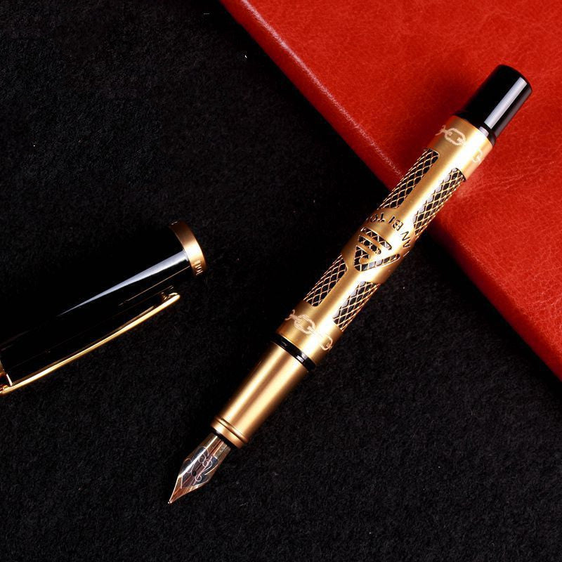 Flag Village Rotten Pen Head Hollow Business High-end Gift Box Set Pen