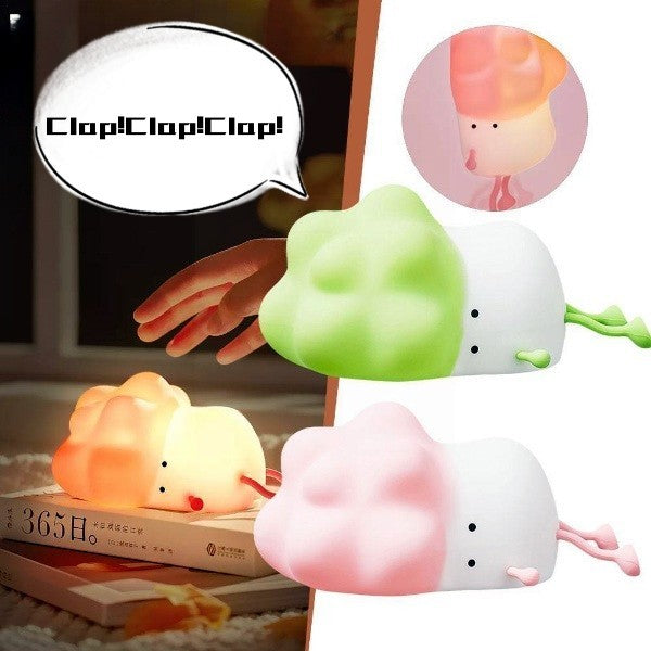 Flag Village Cabbage Night Light USB Rechargeable Silicone LED Lamp For Kid Birthday Gifts Bedroom Room Decor Nightlights