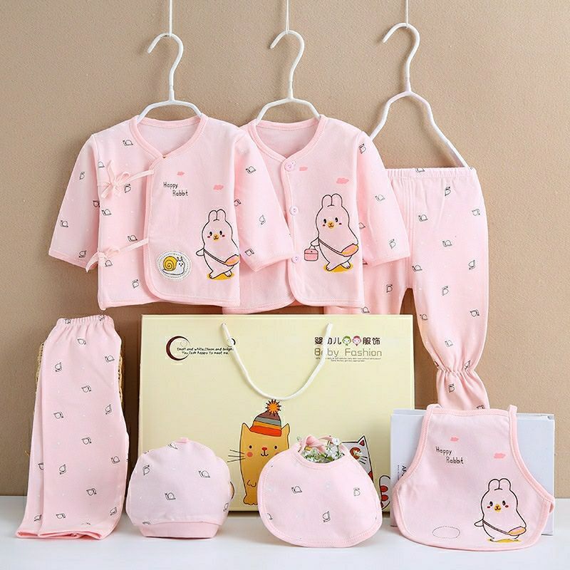 Flag Village Pure Cotton Baby Clothes Spring And Autumn Summer Children Gift Box Set