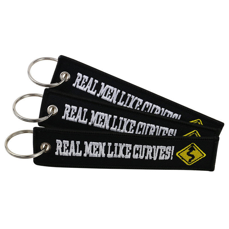 Flag Village Embroidery Motorcycle Keychain Embroidered New Creative Promotional Gifts
