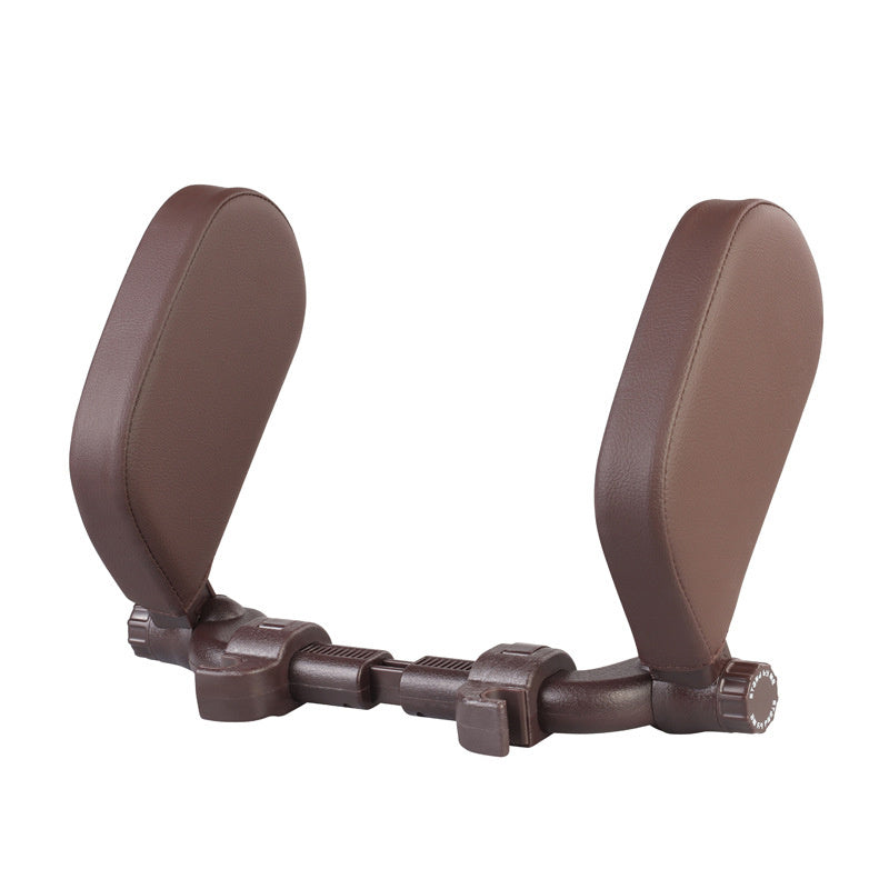 Flag Village Auto Tools Car headrest pillow Sleep Adjustable Side Car Soft Travel Seat Headrest Auto Leather Support Neck Pillow Cushion car accessories