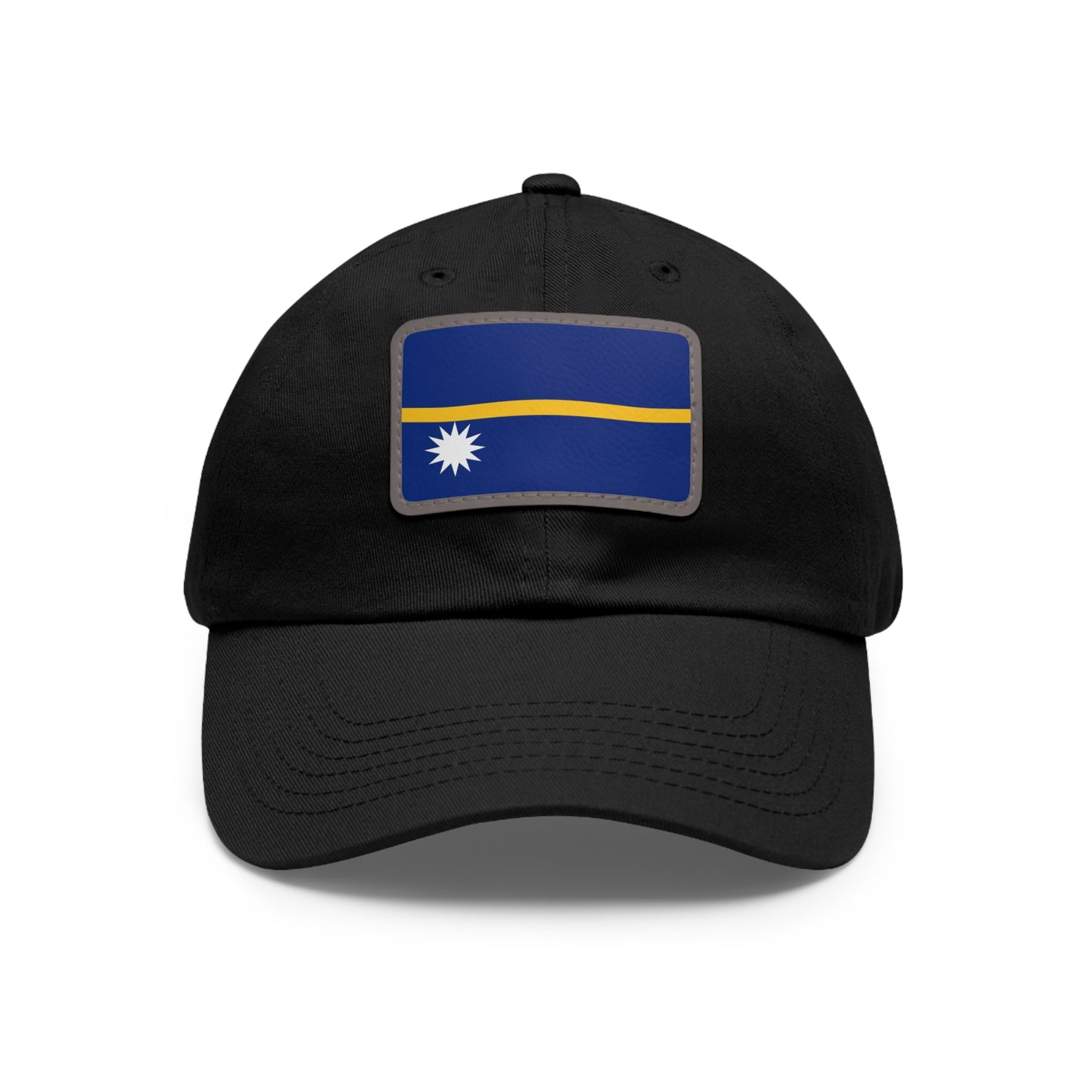 Flag Village Nauru Flag Hat Cap with Leather Patch