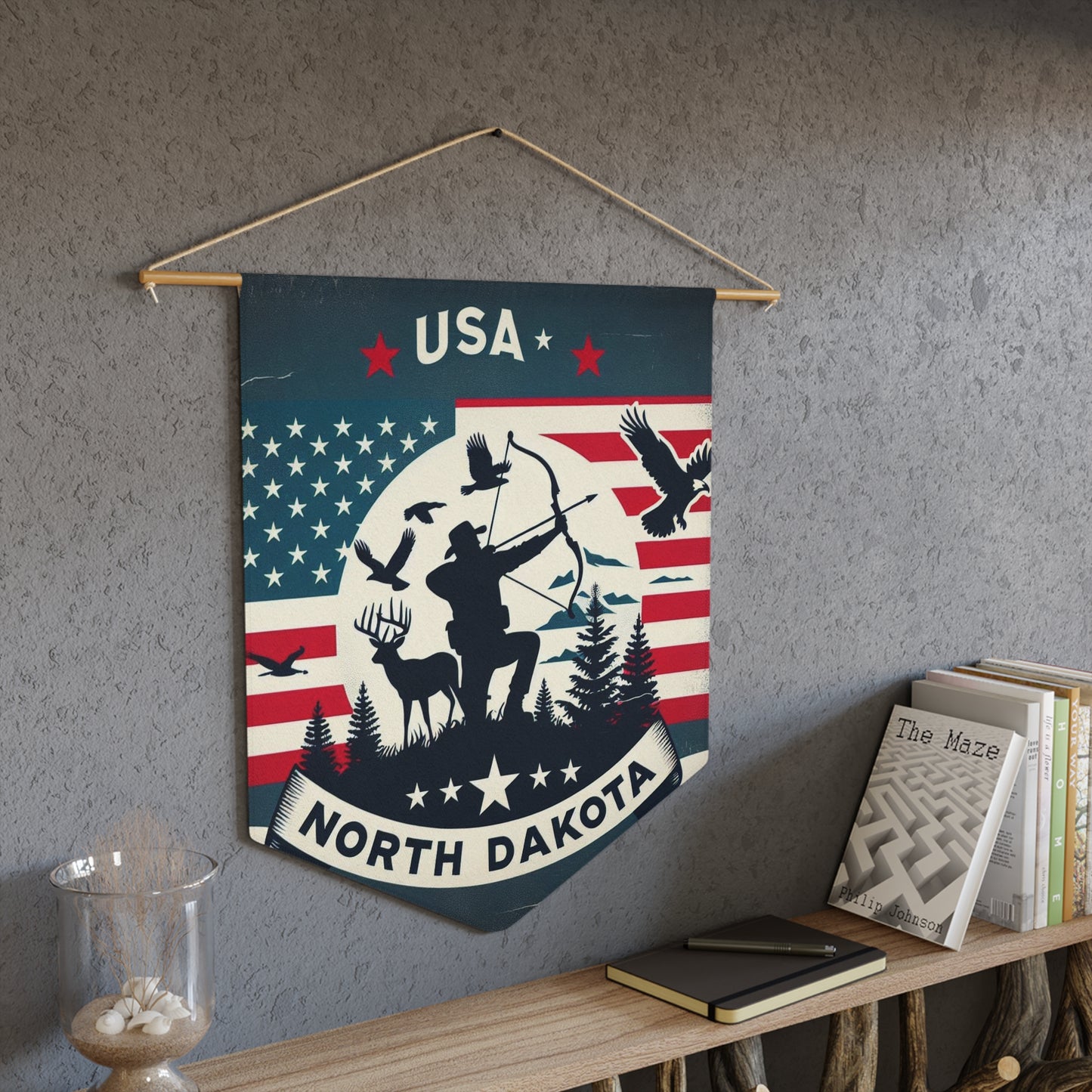 Flag Village North Dakota State Flag Pennant Sporting Home Wall decoration ND0002