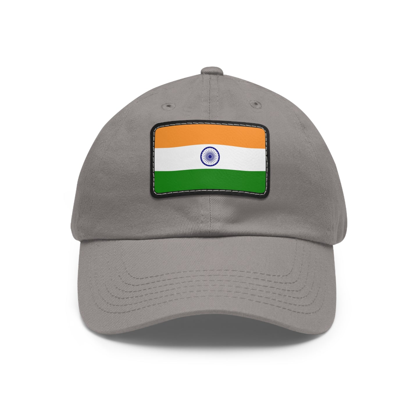 Flag Village India Flag Hat Cap with Leather Patch