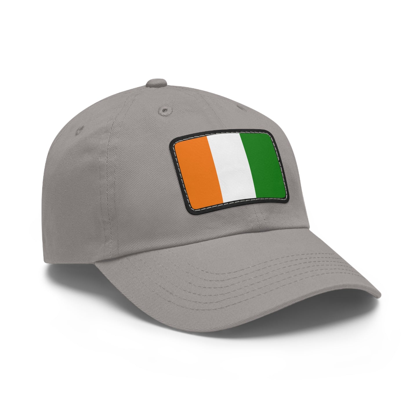 Flag Village Cote D'Ivoire(Ivory Coast) Flag Hat Cap with Leather Patch