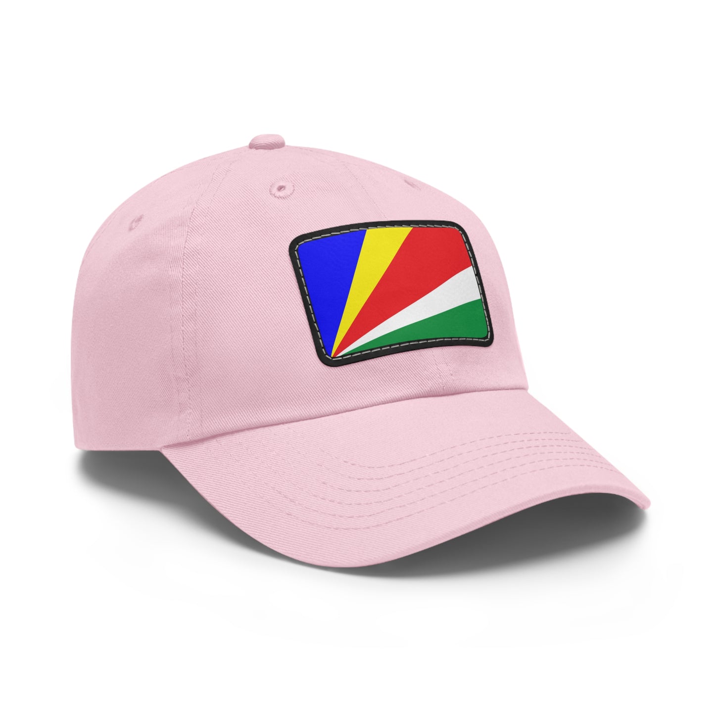 Flag Village Seychelles Flag Hat Cap with Leather Patch