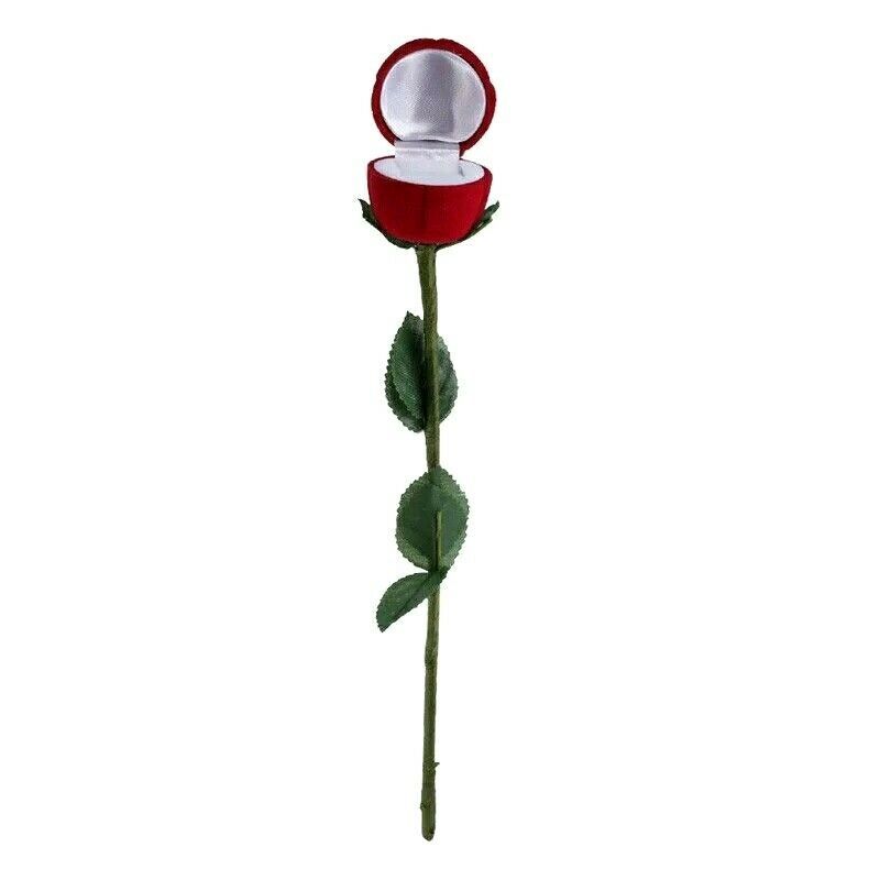 Flag Village Romantic Red Rose Flower Ring Gift Box for Anniversary Wedding Proposal & Gifts