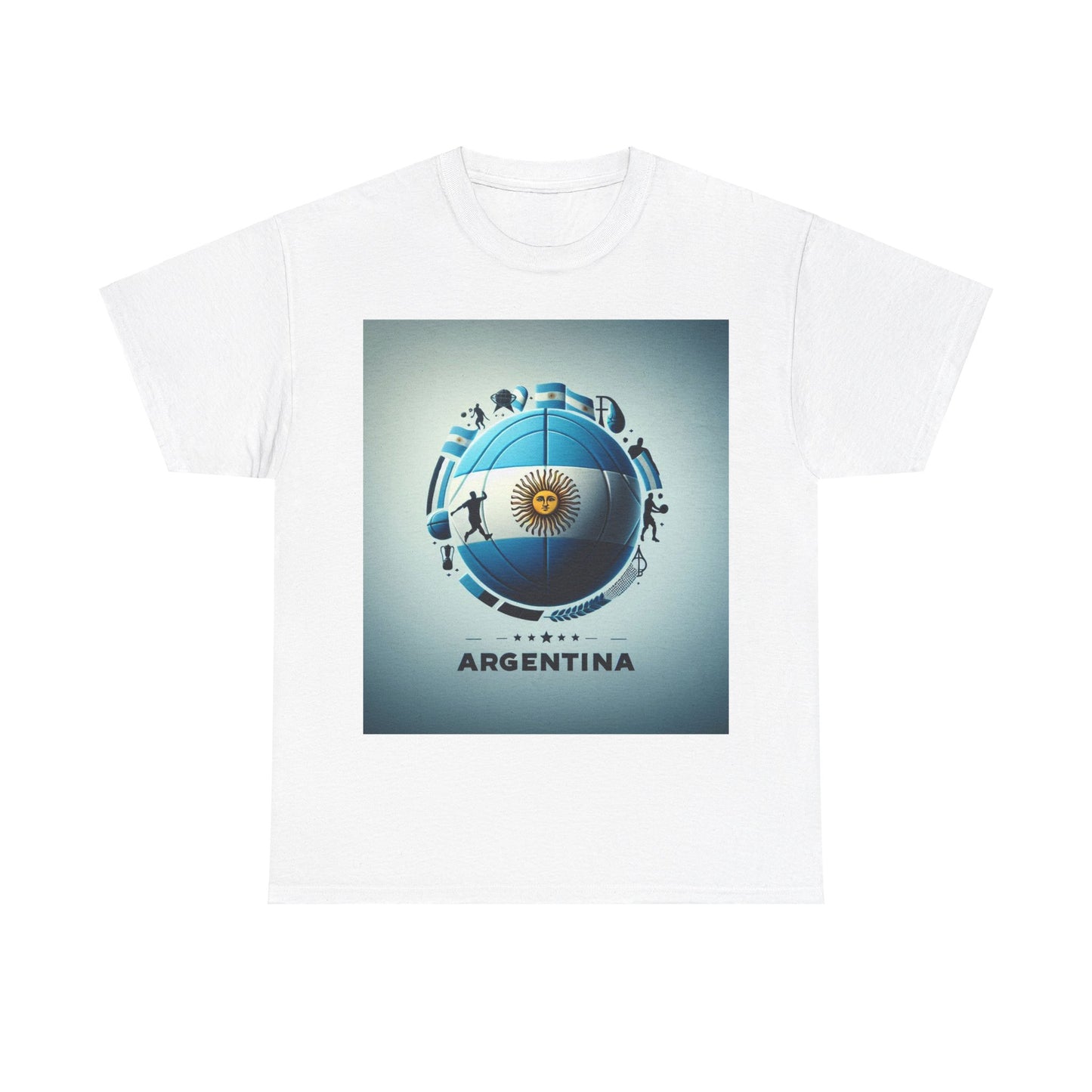 Flag Village Argentina Sporting Flag T-SHIRT Heavy Cotton Tee ARG0003