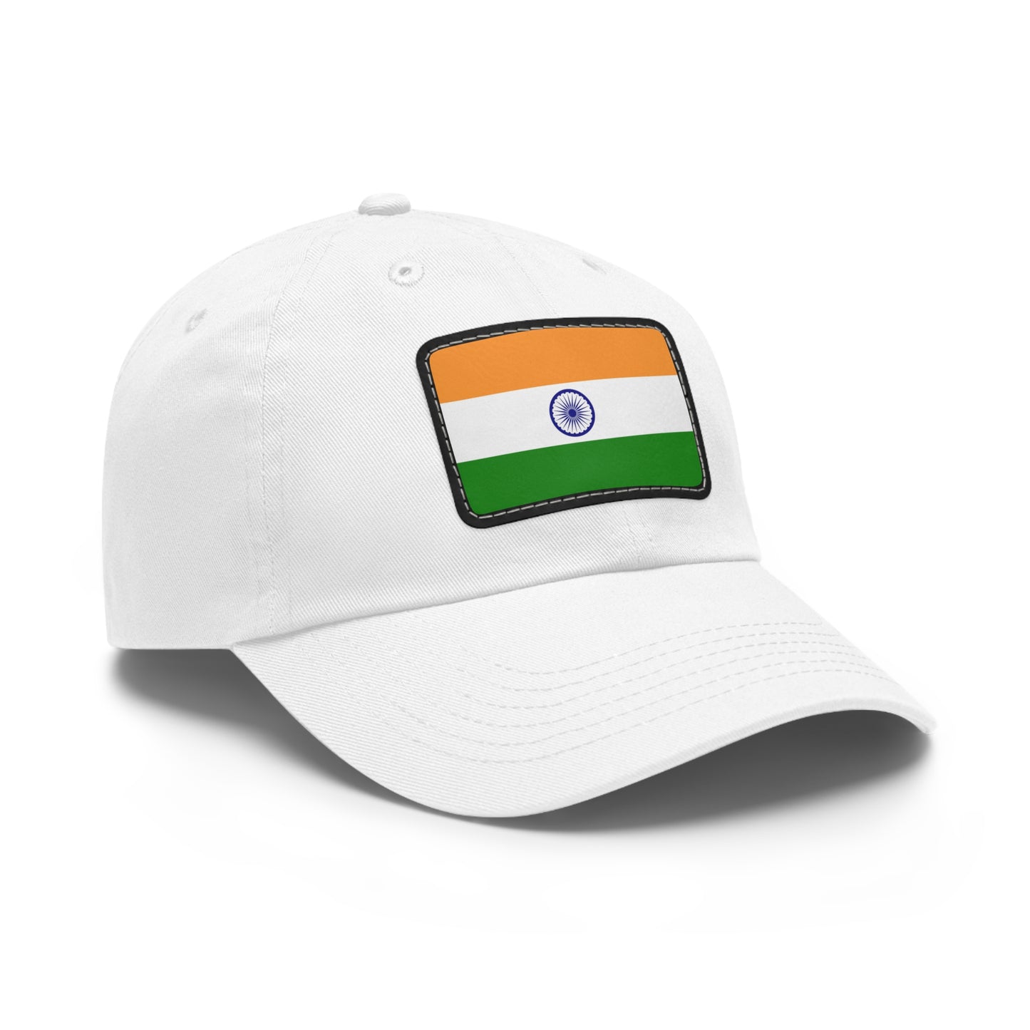 Flag Village India Flag Hat Cap with Leather Patch