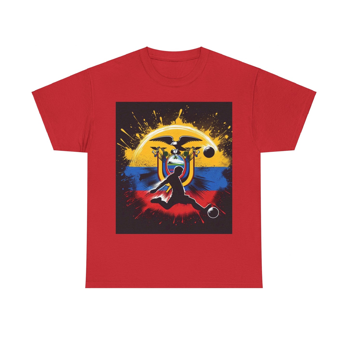 Flag Village Ecuador Sporting Flag T-SHIRT Heavy Cotton Tee ECU0006