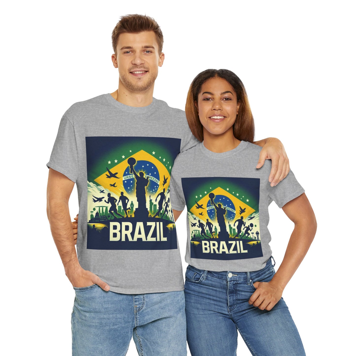 Flag Village Brazil Sporting Flag T-SHIRT Heavy Cotton Tee BRA0010